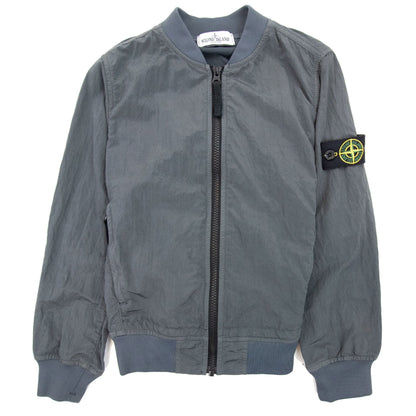 Stone Island Junior Nylon Bomer Jacket Dark Grey V0065
