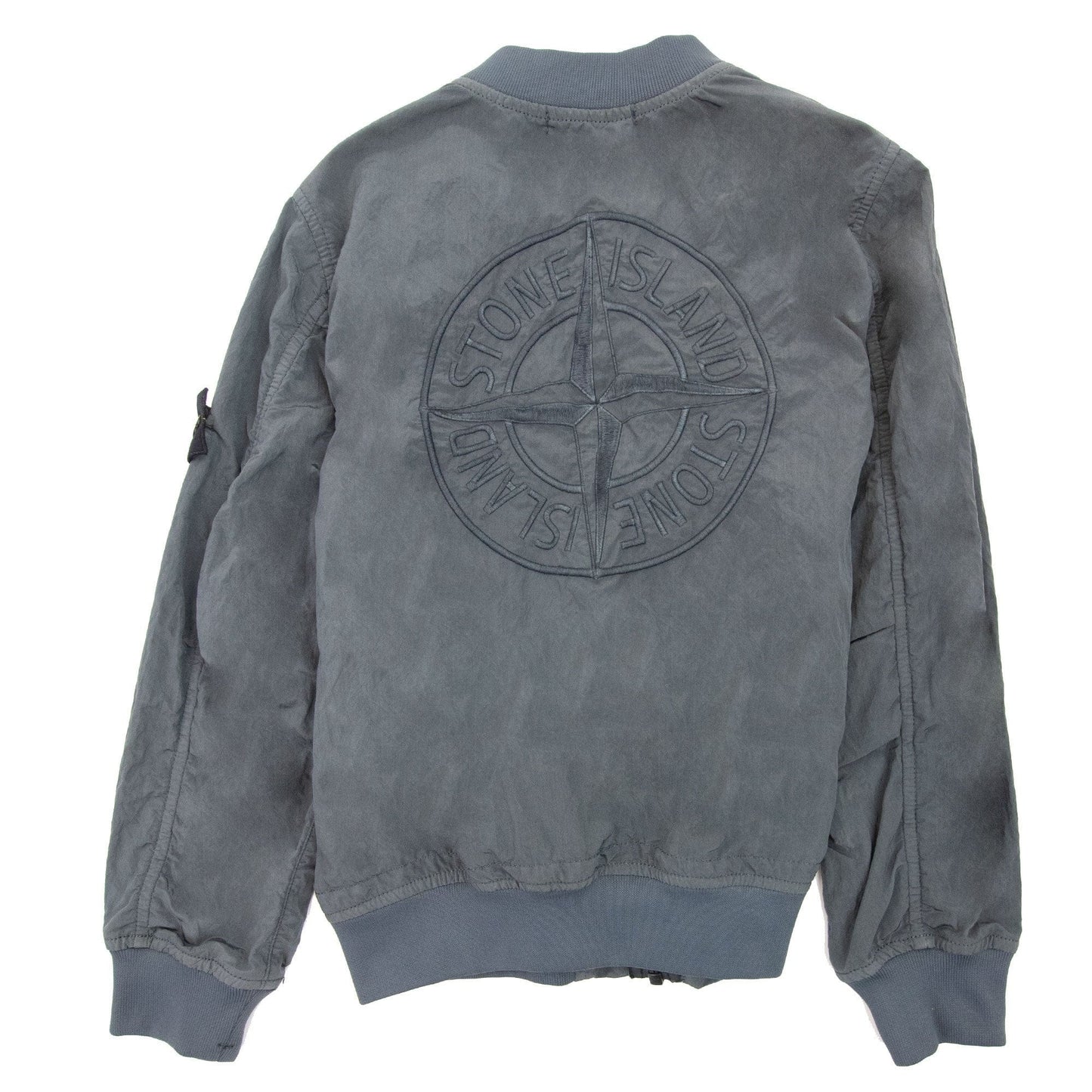 Stone Island Junior Nylon Bomer Jacket Dark Grey V0065