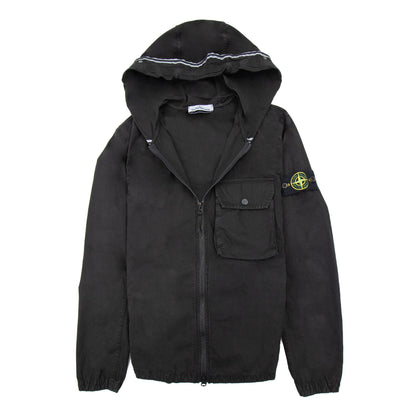 Stone Island 114wn Brushed Cotton Canvas Old Effect Black V0129