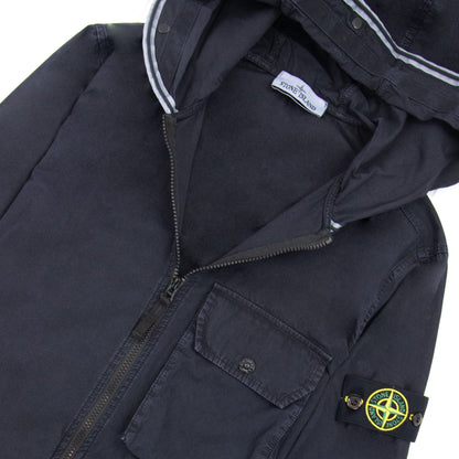 Stone Island 114wn Brushed Cotton Canvas Old Effect Navy V0120