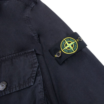 Stone Island 114wn Brushed Cotton Canvas Old Effect Navy V0120