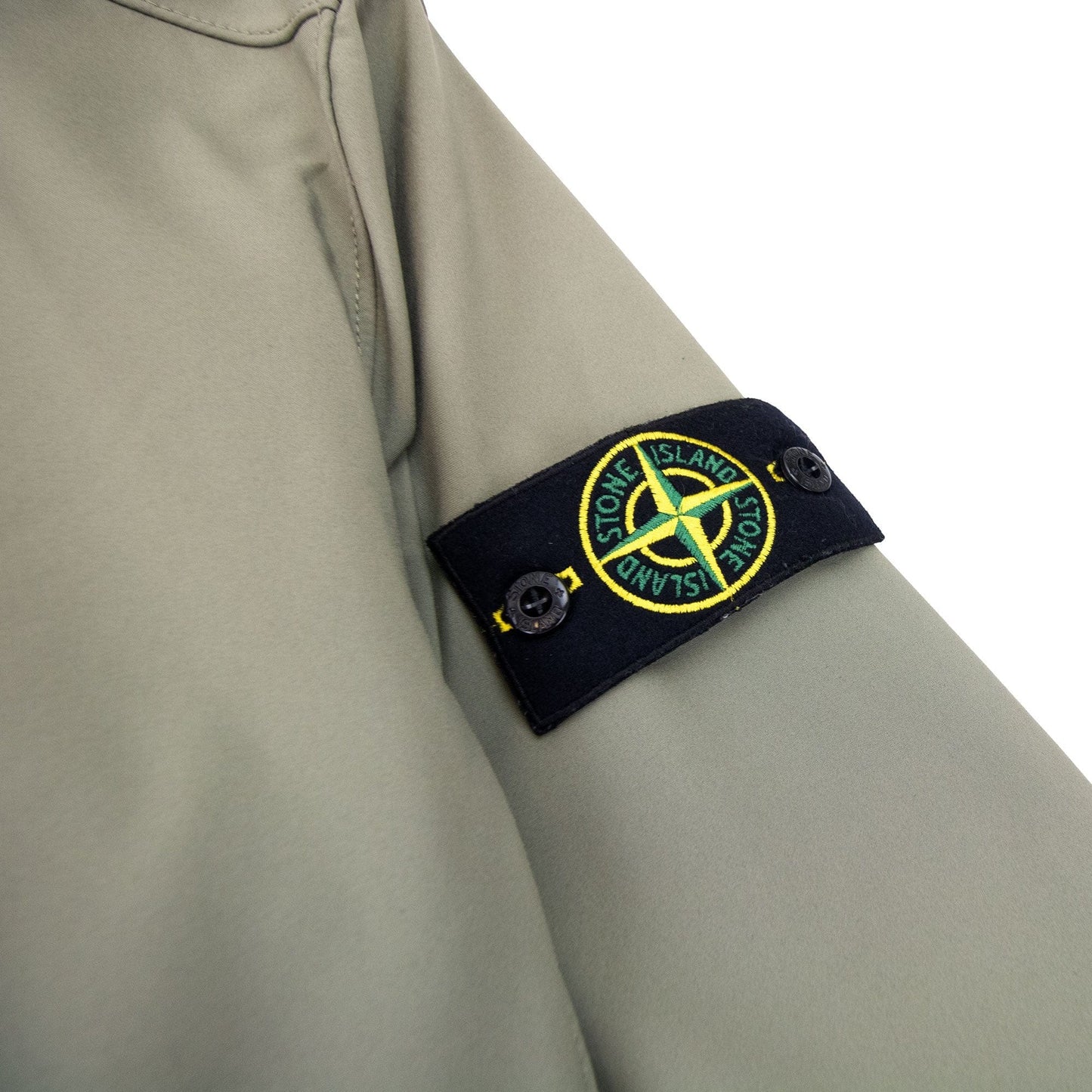 Stone Island Q0222 Soft Shell-r Hooded Jacket Khaki V0068