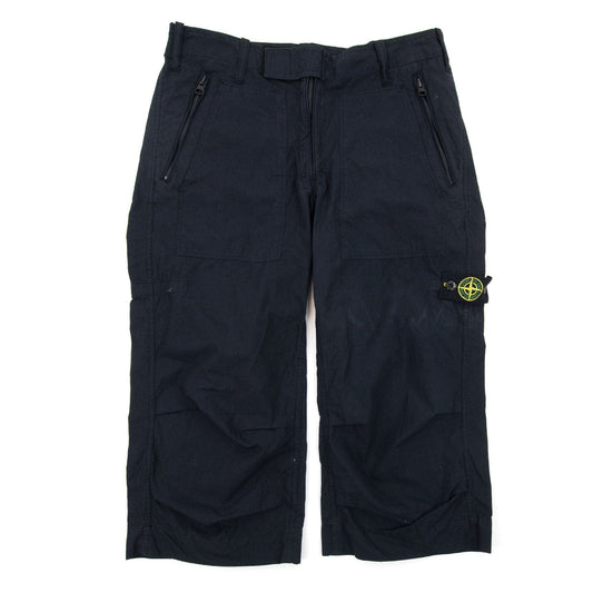Stone Island Junior Badge Longwear Shorts Navy 888