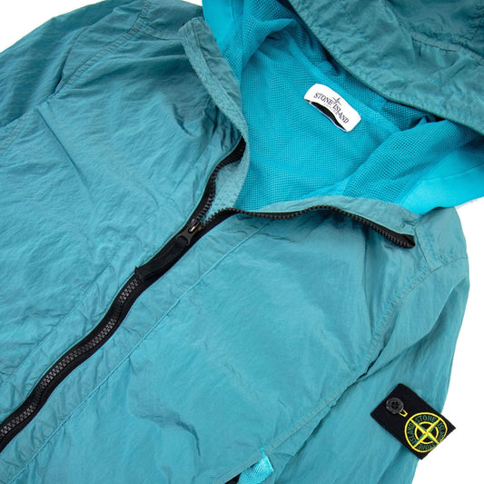 Stone Island Junior Nylon Metal Jacket Turquoise V0042