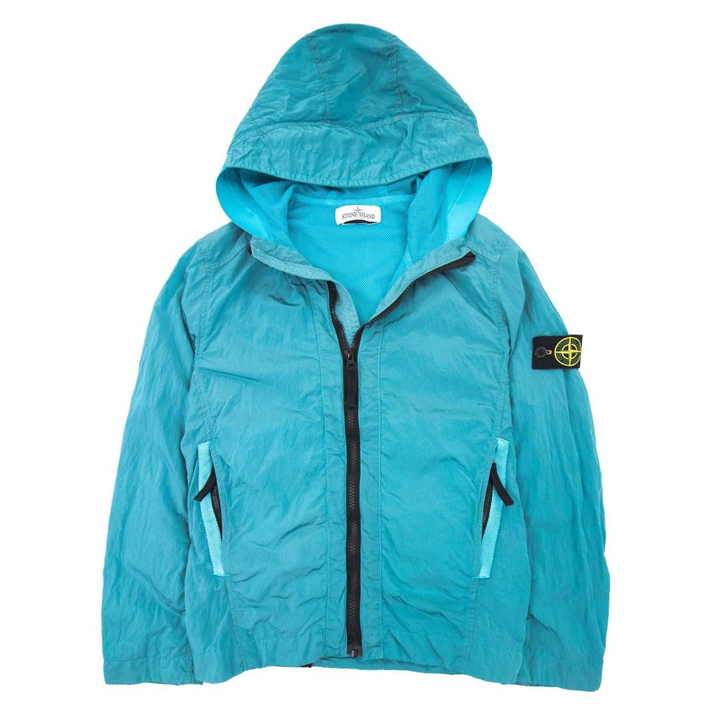Stone Island Junior Nylon Metal Jacket Turquoise V0042