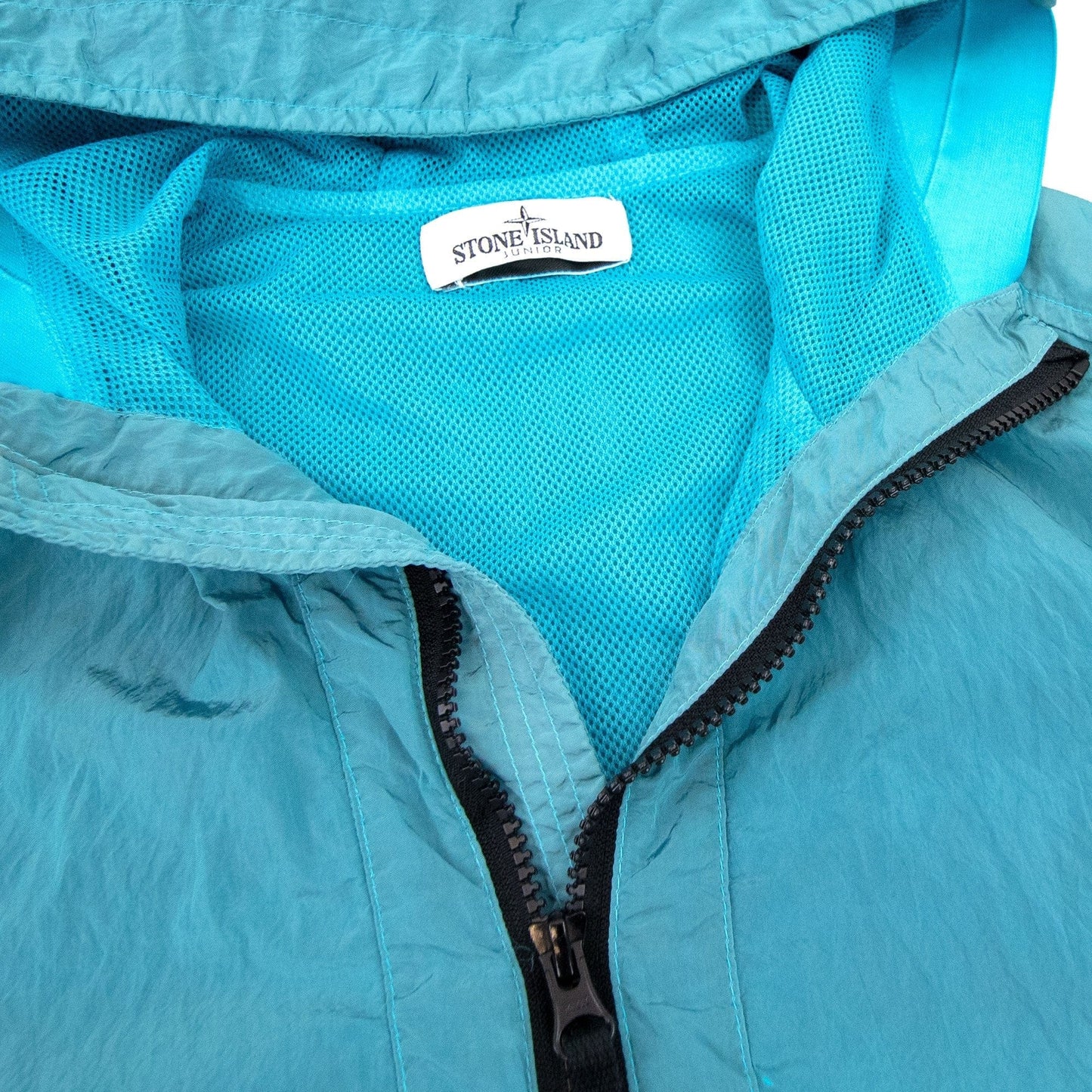 Stone Island Junior Nylon Metal Jacket Turquoise V0042