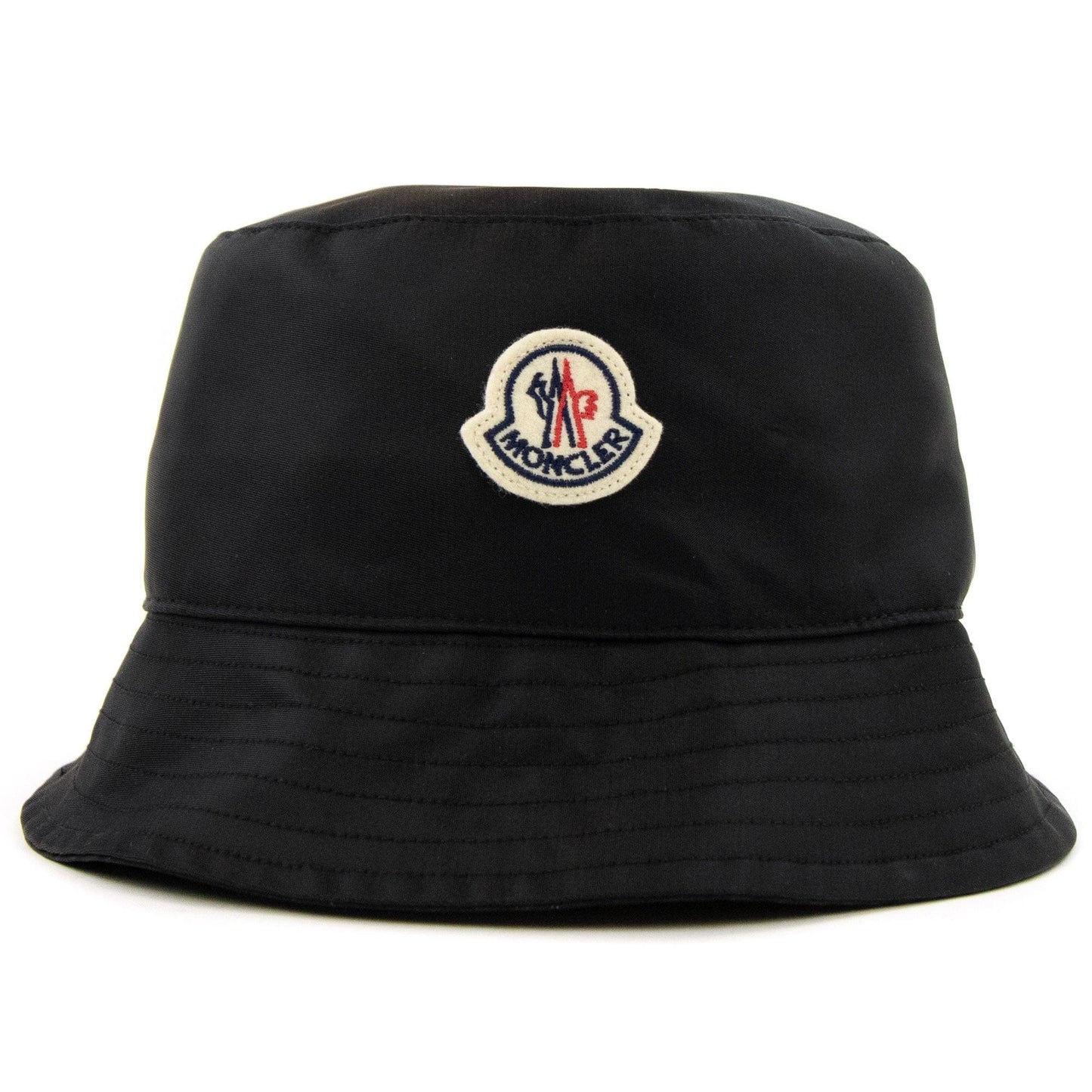 Moncler Logo Satin Bucket Hat Black 999
