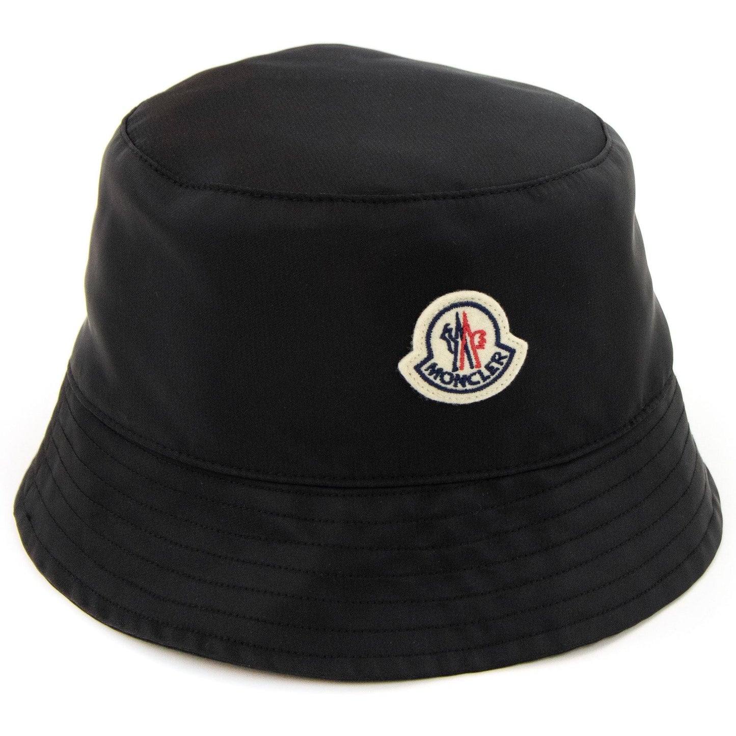 Moncler Logo Satin Bucket Hat Black 999