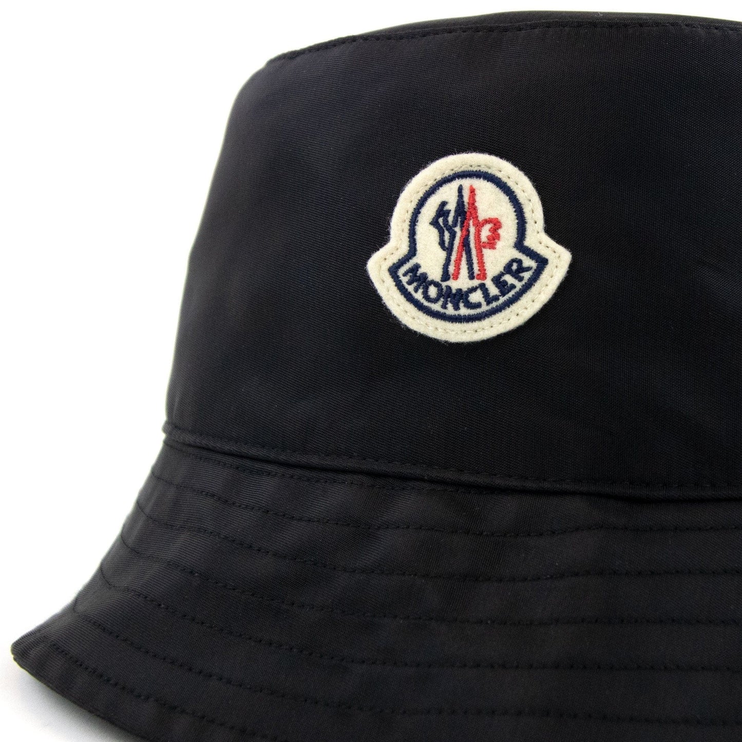 Moncler Logo Satin Bucket Hat Black 999