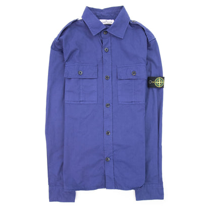 Stone Island Junior 10301 Long Sleeve Shirt Blue V0026