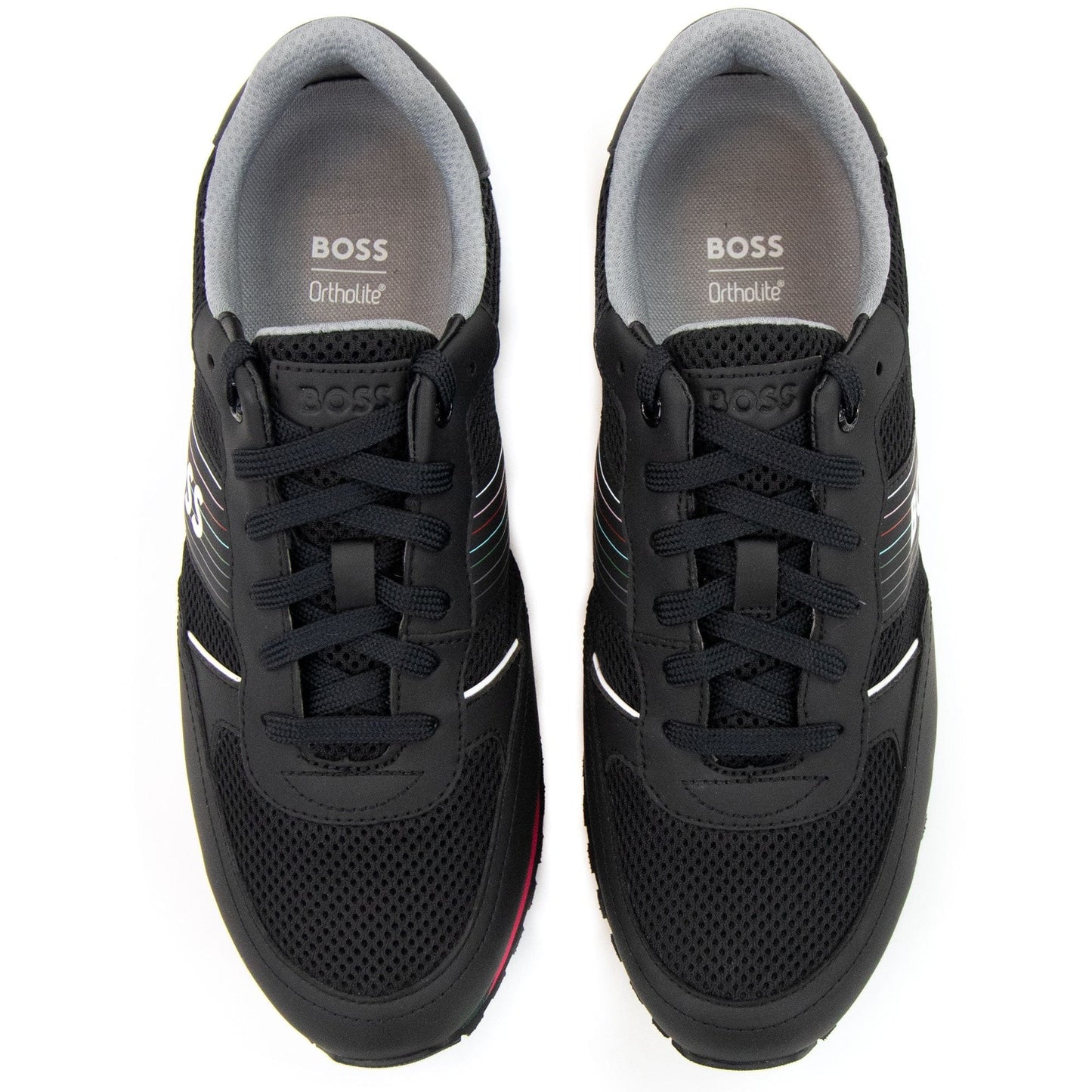 Hugo Boss Parkour Seasonal Logo Stripe Trainers Charcoal 016