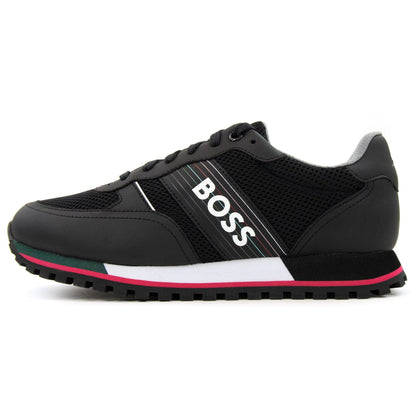 Hugo Boss Parkour Seasonal Logo Stripe Trainers Charcoal 016