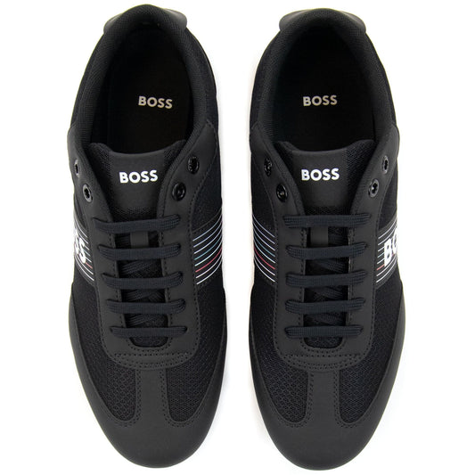 Hugo Boss Rusham Seasonal Logo Stripe Trainer Charcoal 016