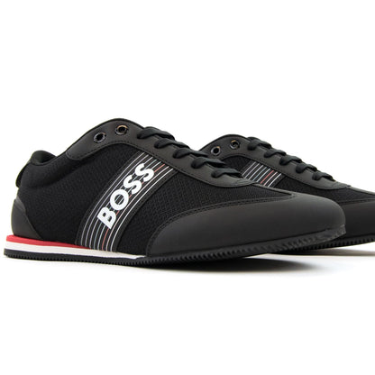 Hugo Boss Rusham Seasonal Logo Stripe Trainer Charcoal 016