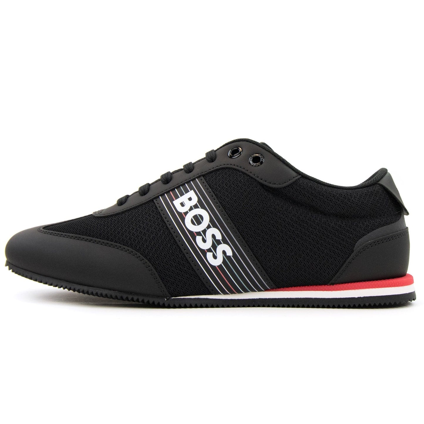 Hugo Boss Rusham Seasonal Logo Stripe Trainer Charcoal 016