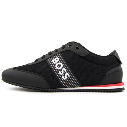 Hugo Boss Rusham Seasonal Logo Stripe Trainer Charcoal 016