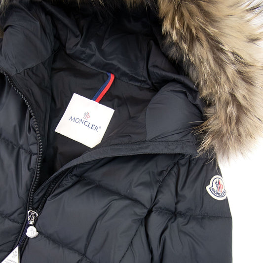 Moncler Junior Dorist Girls Parka Jacket Black 999