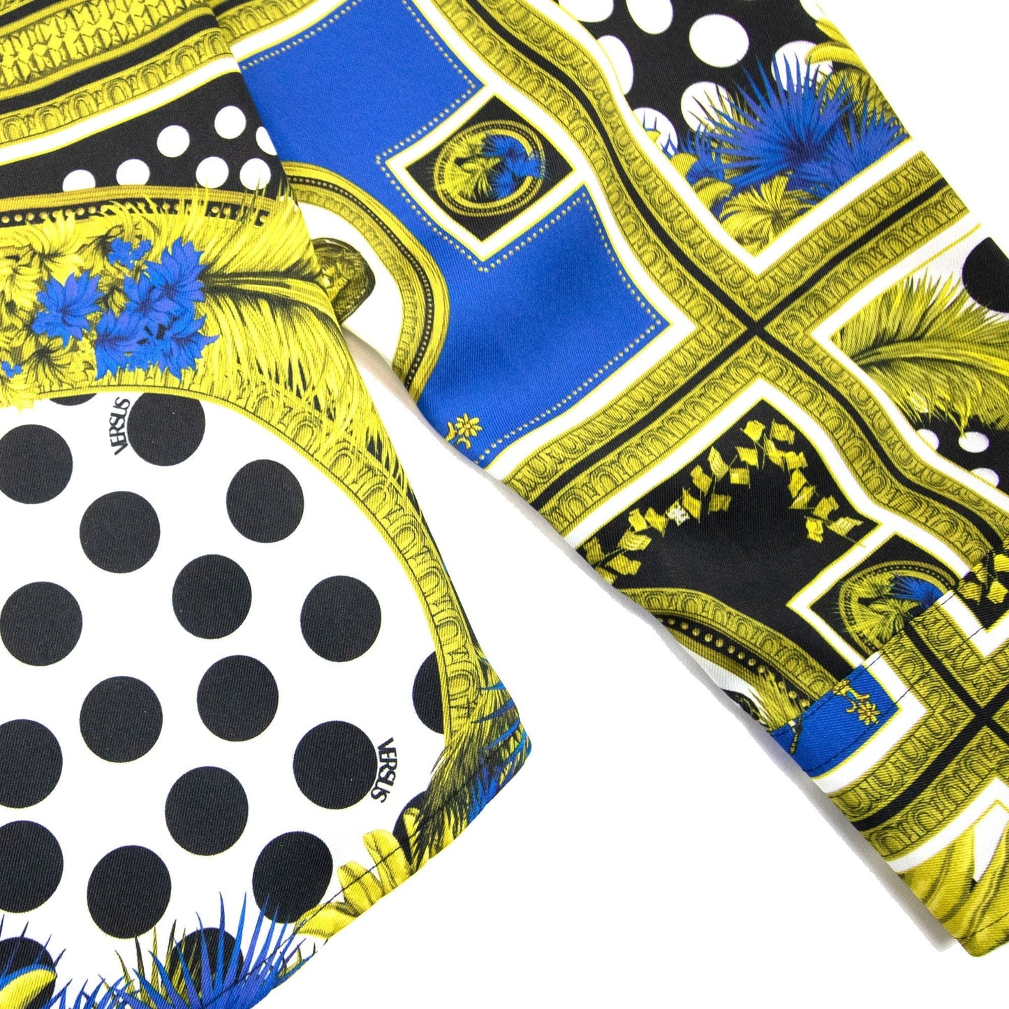 Versace Versus All Over Branded Print Shirt Gold