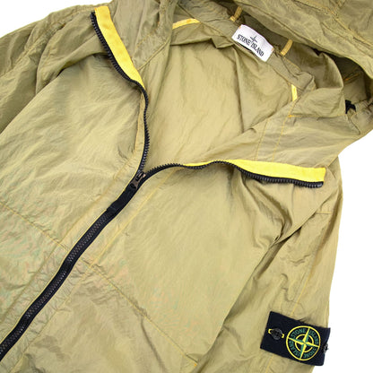 Stone Island Nylon Zip Up Jacket Neon Yellow V0030