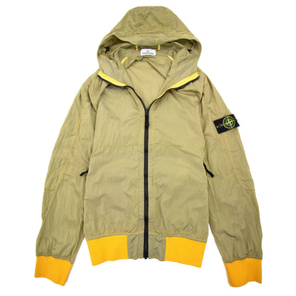 Stone Island Nylon Zip Up Jacket Neon Yellow V0030
