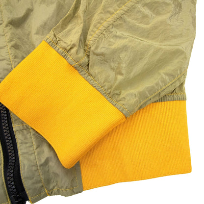 Stone Island Nylon Zip Up Jacket Neon Yellow V0030