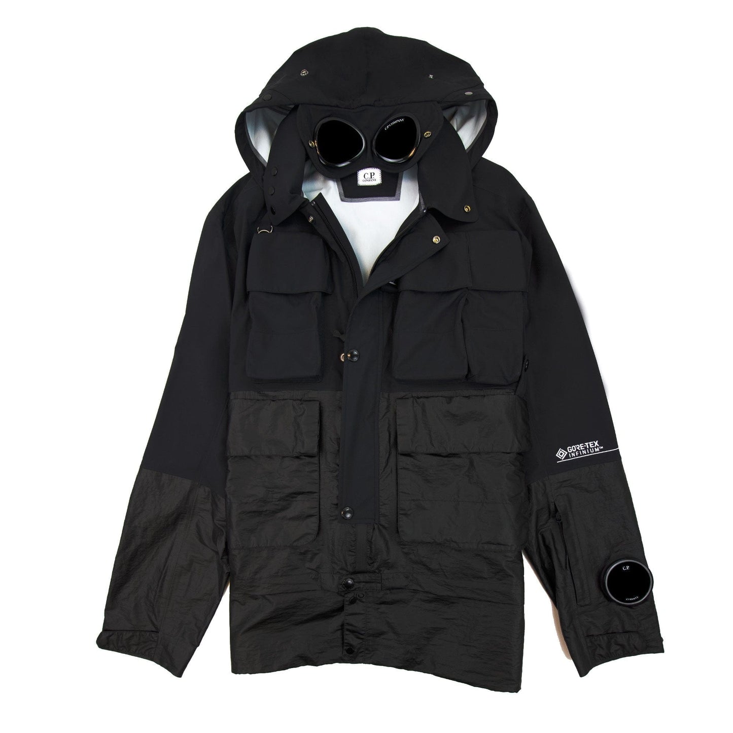 Cp Company W098a Gore Tex 3l Infinium Mixed La 500 Miglia Jac Black 999