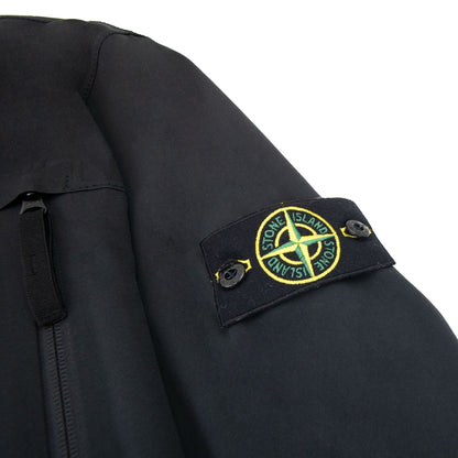 Stone Island 41826 Light Soft Shell Check Grid Jacket Black 999