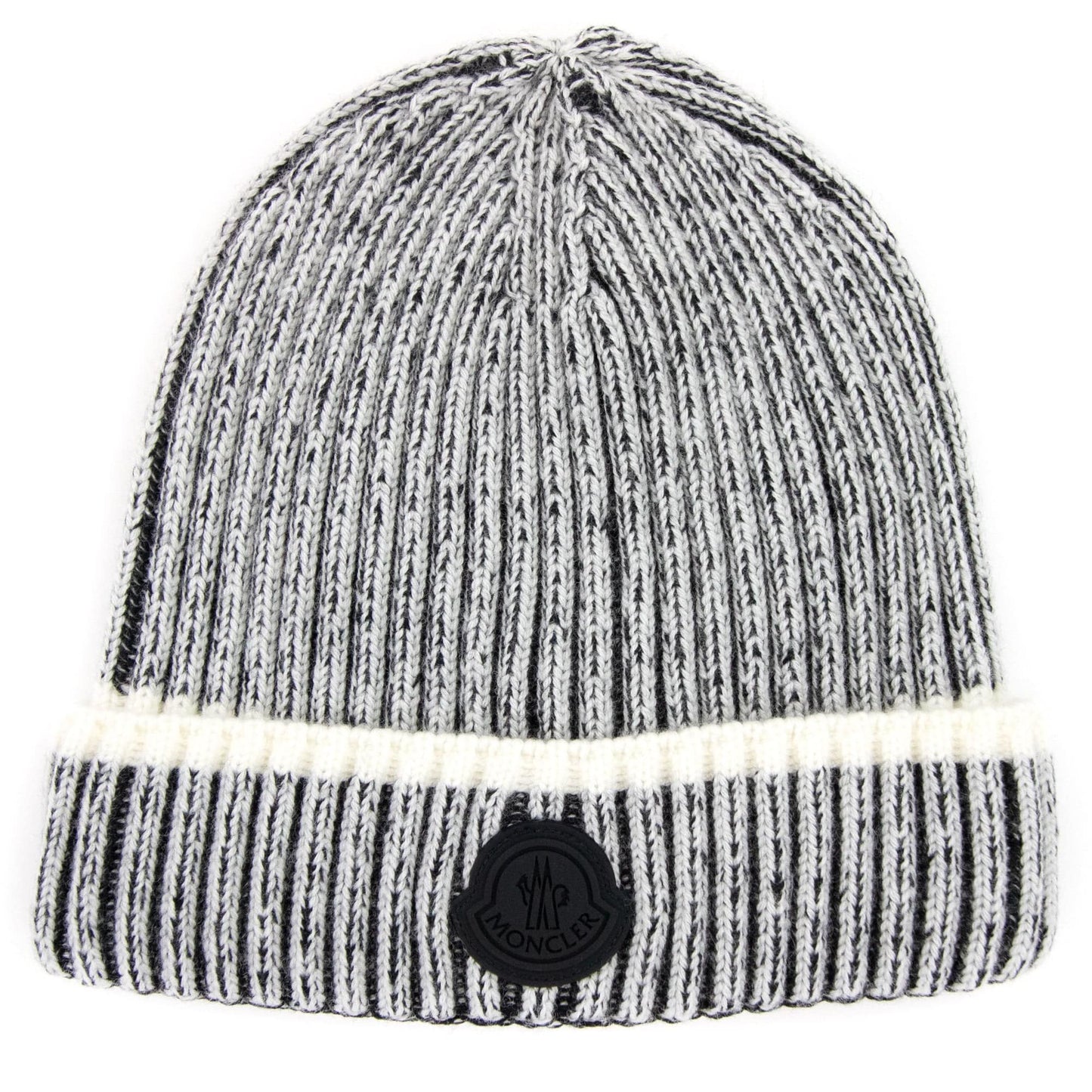Moncler Logo Wool Beanie Grey 090