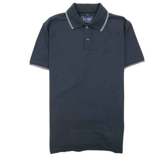 Armani Jeans Twin Tipped Slim S/s Polo Black