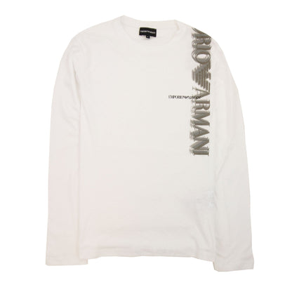 Emporio Armani Side Logo Long Sleeve T Shirt White