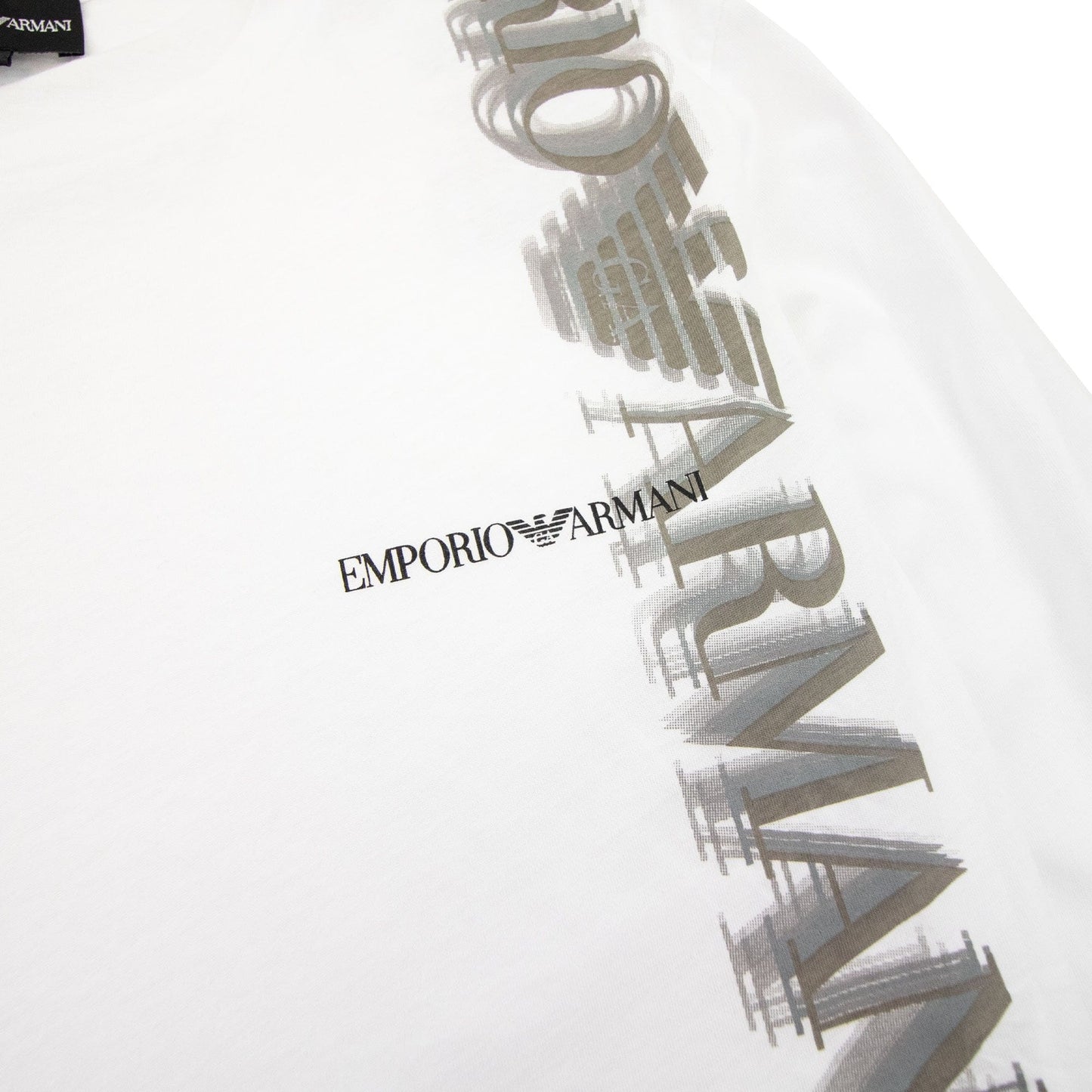 Emporio Armani Side Logo Long Sleeve T Shirt White