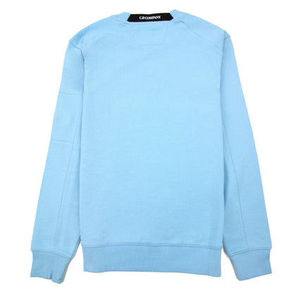 Cp Company Diagonal Raised Fleece Lens Crew Sweatshirt Sky Blue 832