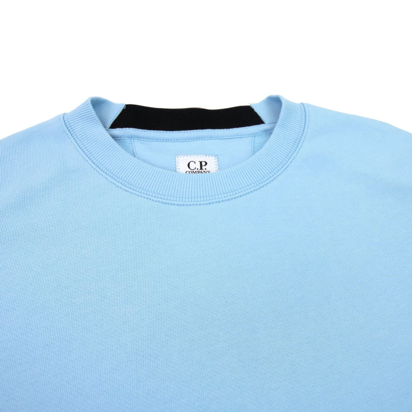 Cp Company Diagonal Raised Fleece Lens Crew Sweatshirt Sky Blue 832