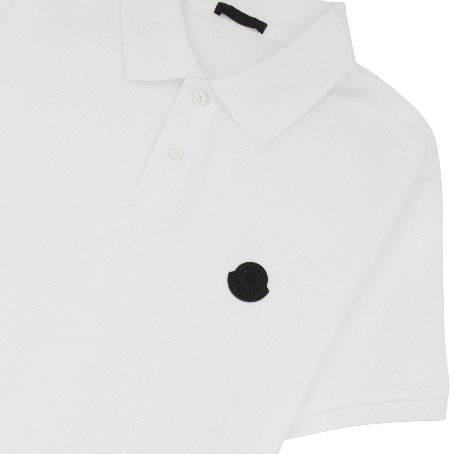 Moncler Logo Polo Shirt White 001