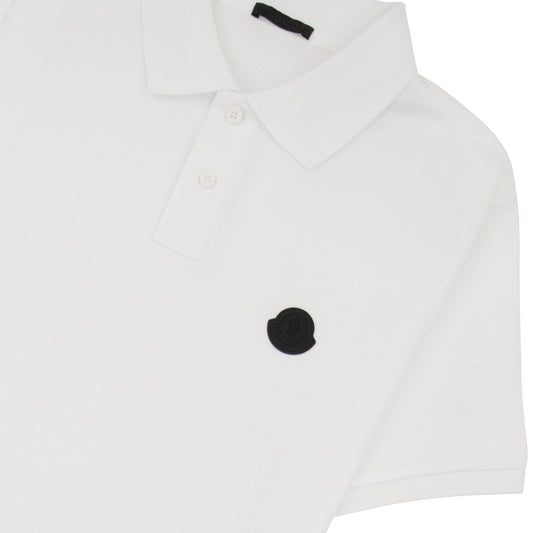 Moncler Logo Polo Shirt White 001