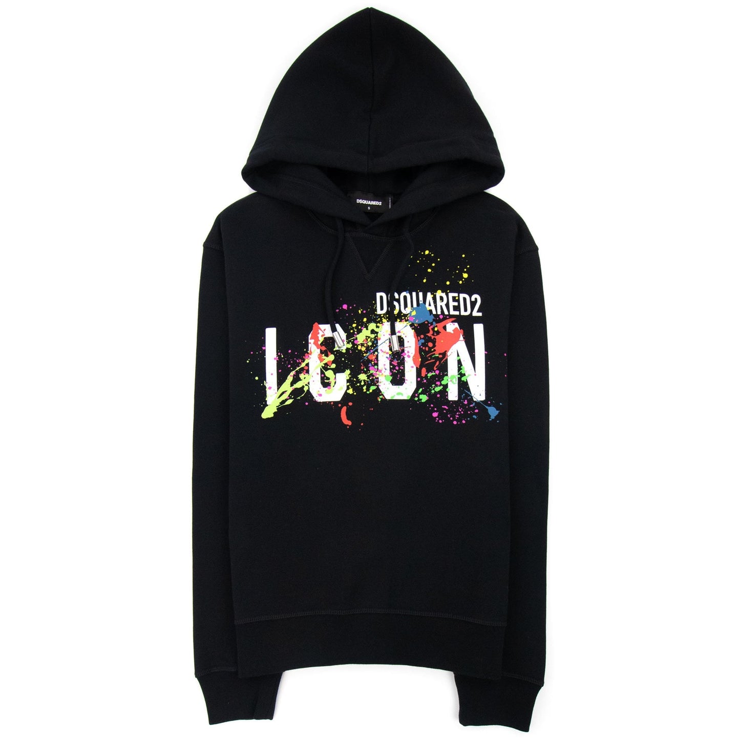 Dsquared2 Icon Splatter Hoodie Black