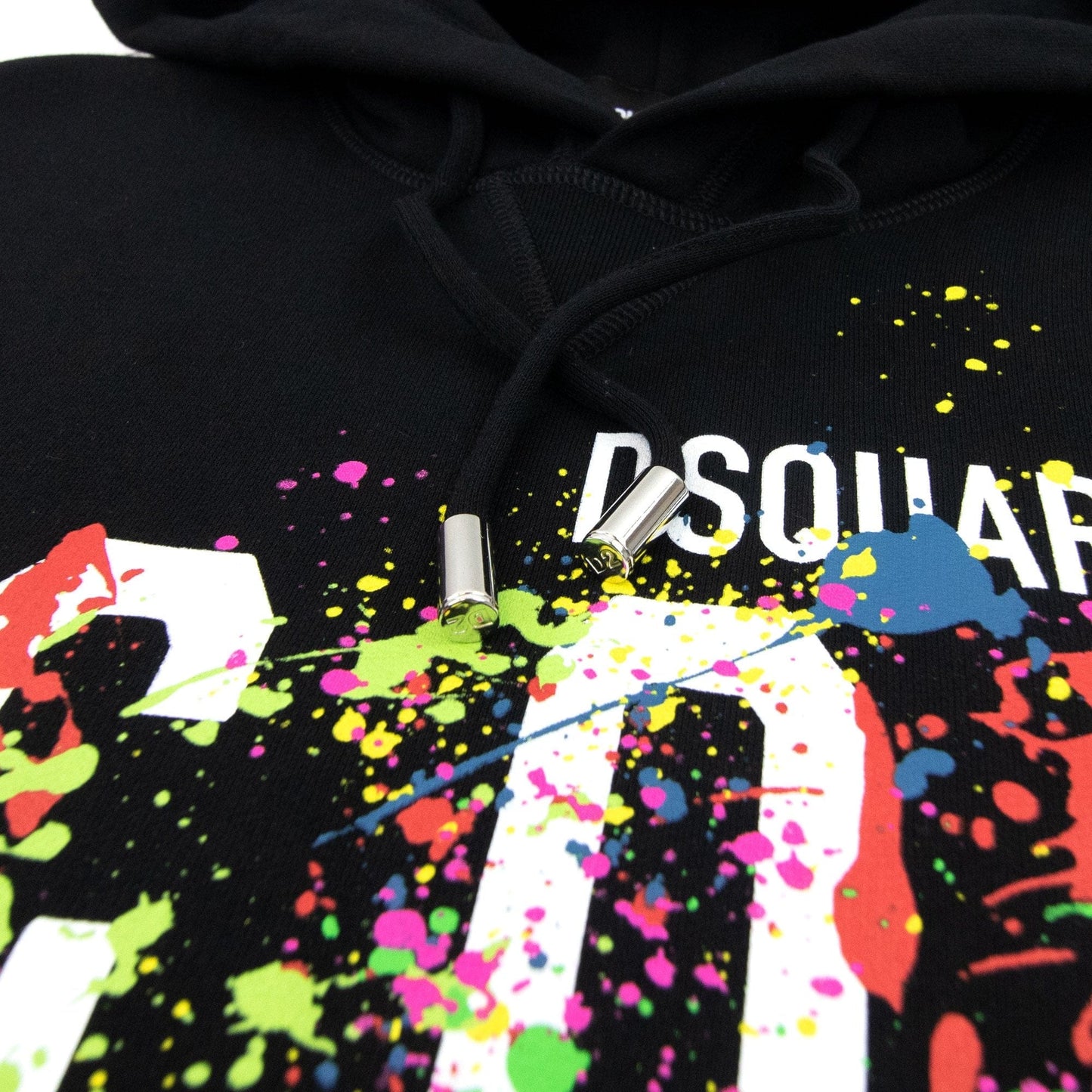 Dsquared2 Icon Splatter Hoodie Black