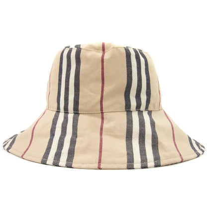 Burberry Checked Cotton Blend Bucket Hat Beige
