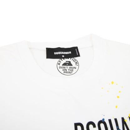 Dsquared2 Icon Splatter Cool T-shirt White
