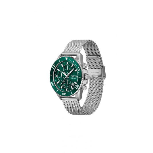 Hugo Boss Admiral Green Steel Watch Stainless Steel