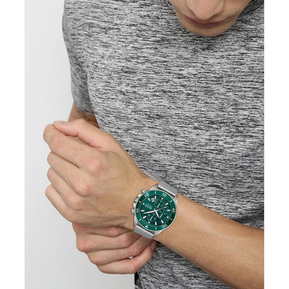 Hugo Boss Admiral Green Steel Watch Stainless Steel