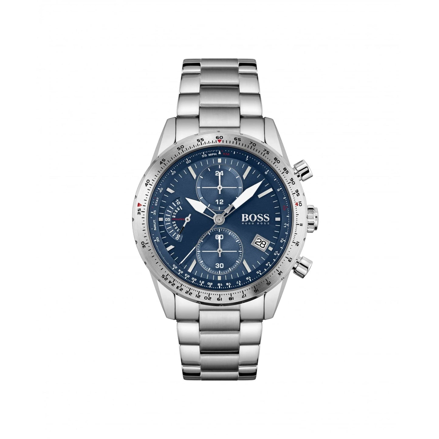 Hugo Boss Pilot Edition Chrono Watch Stainless Steel