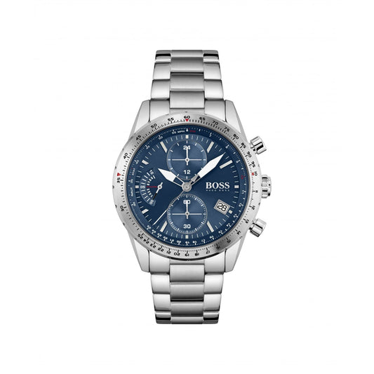 Hugo Boss Pilot Edition Chrono Watch Stainless Steel