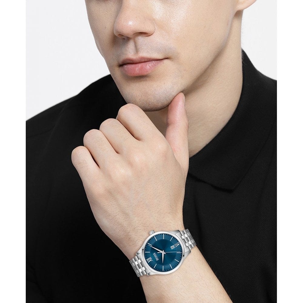 Hugo Boss Elite Quartz Calendar Watch Stainless Steel
