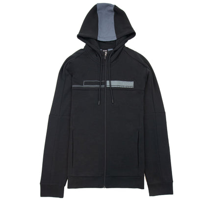 Hugo Boss Saggy 1 Block Logo Zip Up Hoody Black 001