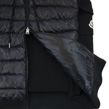 Moncler Women Maglia Hoodied Cardigan Black 999