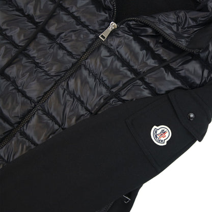 Moncler Women Maglia Hoodied Cardigan Black 999