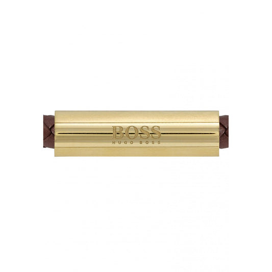 Hugo Boss Braided Leather Bracelet Dark Brown