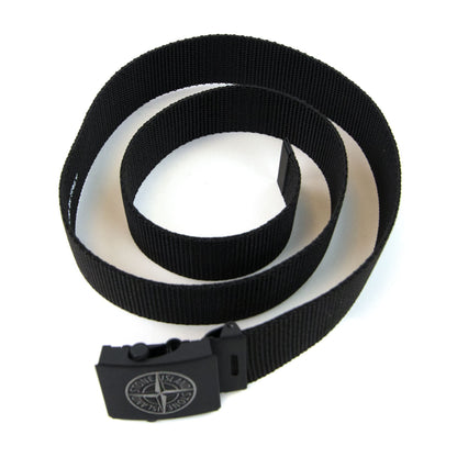 Stone Island Junior 90467 Logo Belt Black V0029