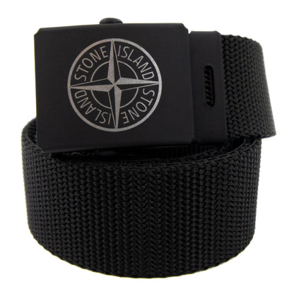 Stone Island Junior 90467 Logo Belt Black V0029